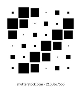 6x6 cube, square geometric arrangement. Square illustration