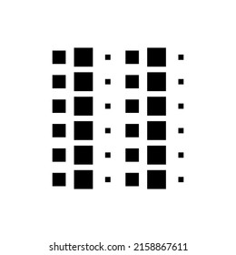 6x6 cube, square geometric arrangement. Square illustration