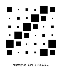 6x6 cube, square geometric arrangement. Square illustration