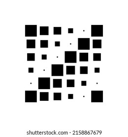 6x6 cube, square geometric arrangement. Square illustration