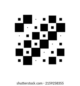 6x6 cube, square geometric arrangement. Square illustration