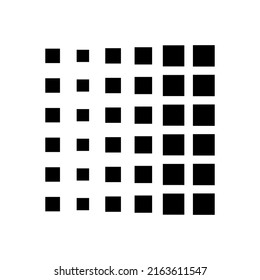 6x6 cube, square geometric arrangement. Square illustration