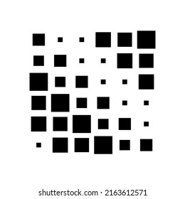 6x6 cube, square geometric arrangement. Square illustration