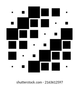 6x6 cube, square geometric arrangement. Square illustration