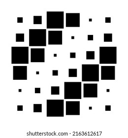 6x6 cube, square geometric arrangement. Square illustration