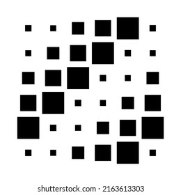 cubo 6x6, disposición geométrica cuadrada. Ilustración cuadrada