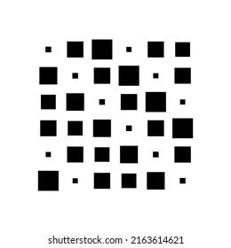 cubo 6x6, disposición geométrica cuadrada. Ilustración cuadrada