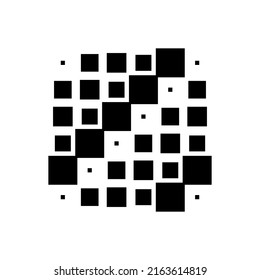 6x6 cube, square geometric arrangement. Square illustration