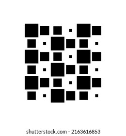 6x6 cube, square geometric arrangement. Square illustration