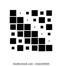 6x6 cube, square geometric arrangement. Square illustration