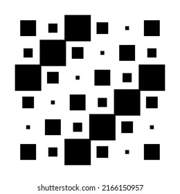 6x6 cube, square geometric arrangement. Square illustration
