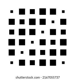 6x6 cube, square geometric arrangement. Square illustration