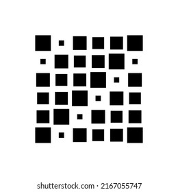 6x6 cube, square geometric arrangement. Square illustration