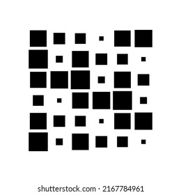 cubo 6x6, disposición geométrica cuadrada. Ilustración cuadrada