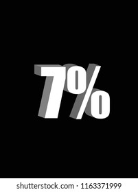 7% 3D percent