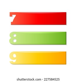7 8 9 ,number labels