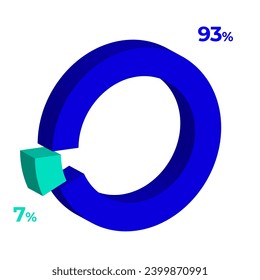 7 93 3d donut pie chart illustration eps vector