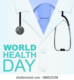 7 April World Health Day. Text for greeting card. Illustration in vector format