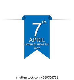 7 April World Health Day, the label on a white background