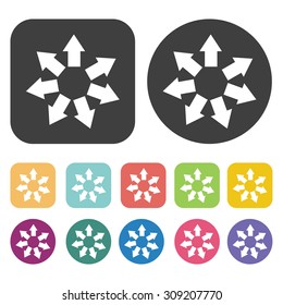 7 Arrows icons set. Vector Illustration eps10
