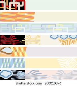 7 Backgrounds pattern or banner for 7 days 