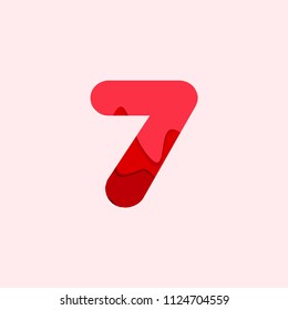 7 Blood Font Vector Template Design Illustration
