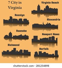 7 City in Virginia ( Richmond, Alexandria, Virginia Beach, Rosslyn, Roanoke, Norfolk, Newport News )