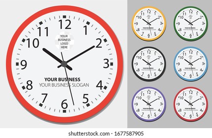 7 Colour Clock Set for Business 