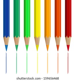 7 colour pencils