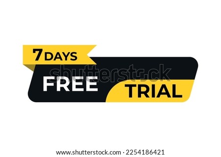 7 days free trial access vector illustration