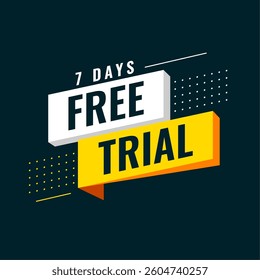 7 days free trial background in modern style vector