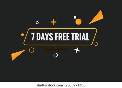 7 days Free trial Banner Design. 7 day free banner background