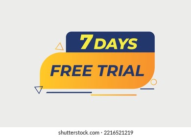 7 Days Free Trial Vector Element