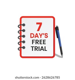 7 days free trial vector illustrations 
