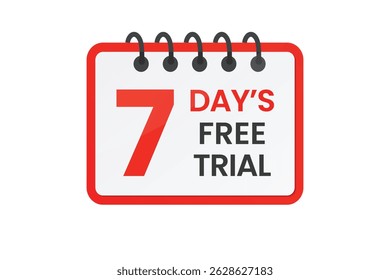 7 días Ilustraciones vectoriales de diseño de Vector de Prueba gratis
