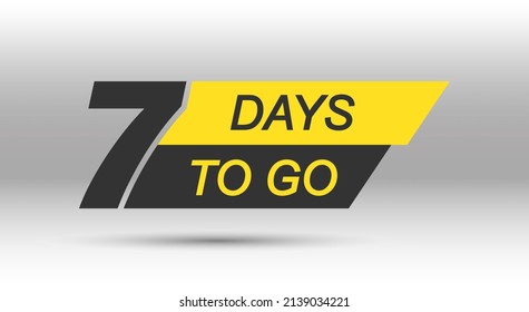 7 days to go. banner for websites and applications about the start of sales.