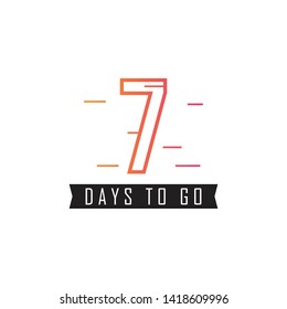 7 Days to go design template