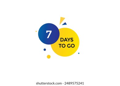 7 days to go, icon, stile, timer, countdown, clock,  go  to, time,  background, template, 7 days to go, countdown, sticker, left banner, business, sale, label button
