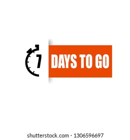 7 days to go sign