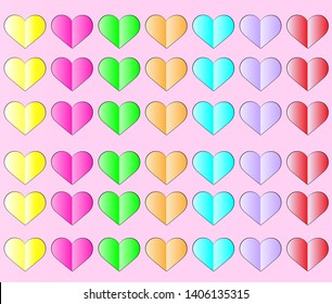 7 Days Heart Colorlove All Weeklove Stock Vector (Royalty Free ...