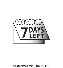 7 days left count down for marketing