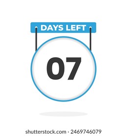 Cuenta atrás para 7 días para la promoción de ventas. Quedan 7 días para el Anuncio de ventas promocionales