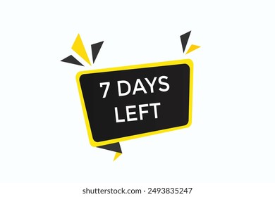 7 días left, icon, stile, timer, cuenta atrás, clock, time, background, Plantilla, 7 días left Countdown, sticker, Anuncio izquierdo, negocio, venta, label Botón

