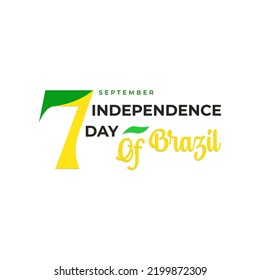 7 de septembro, independencia do Brasil. translation 7 september, independence day of Brazil. logo, flat, background, banner, template.