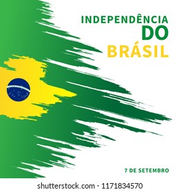 7 De Setembro, Brazil, Flag, Brazilian, Independence, Day, Country, National, Isolated, Brasil, Illustration, Green, Map, World, Sign, White, 3d, Banner, America, Yellow, Nation, Brush, Card, Celebrat