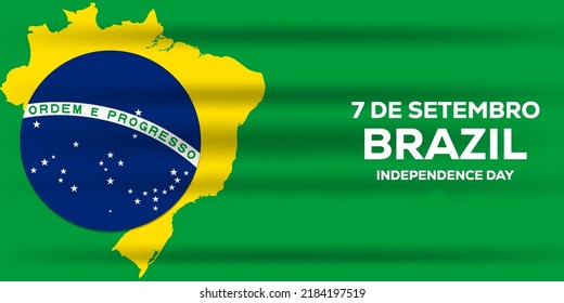 7 de setembro Brazil independence day illustration. Translation spanish text september 7th