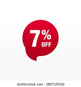 7 discount, Sales Vector badges for Labels, , Stickers, Banners, Tags, Web Stickers, New offer. Discount origami sign banner