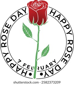 
7 February rose day. Typography design, minimalist design, rose design, modern design.