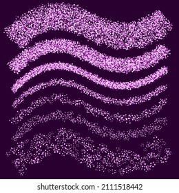 7 Glitter vector scatter brushes colorable by stroke color