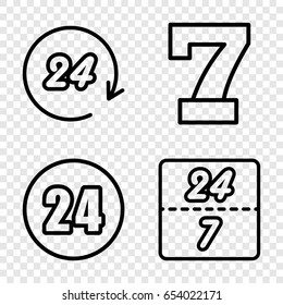 7 icons set. set of 4 7 outline icons such as